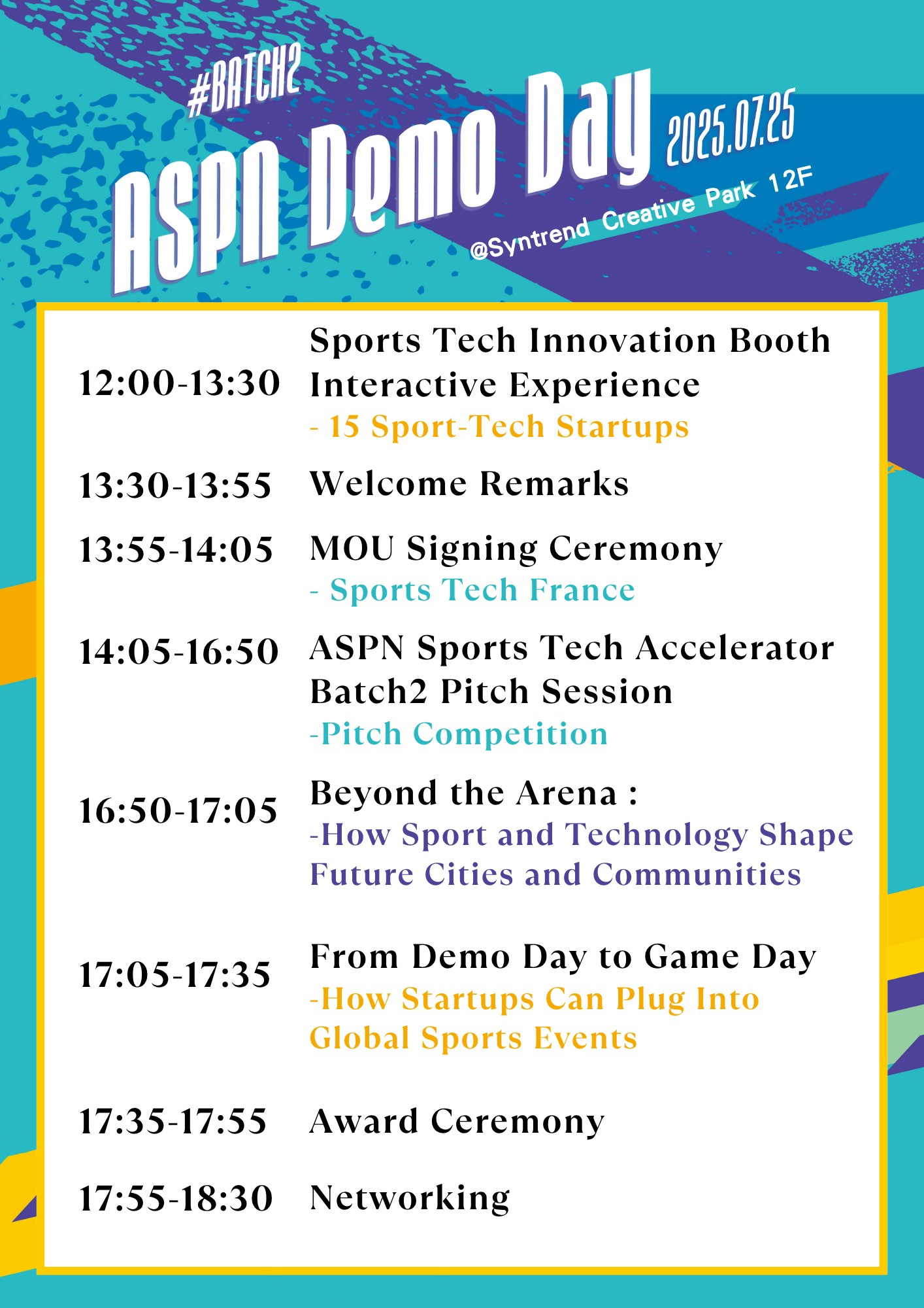(圖)ASPN Demo Day agenda
